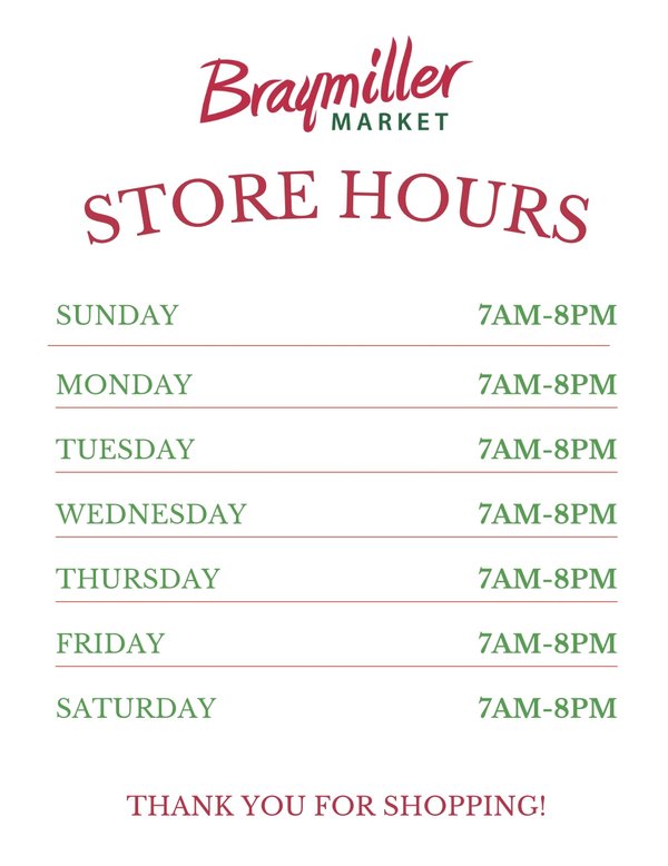 Store Hours Graphic